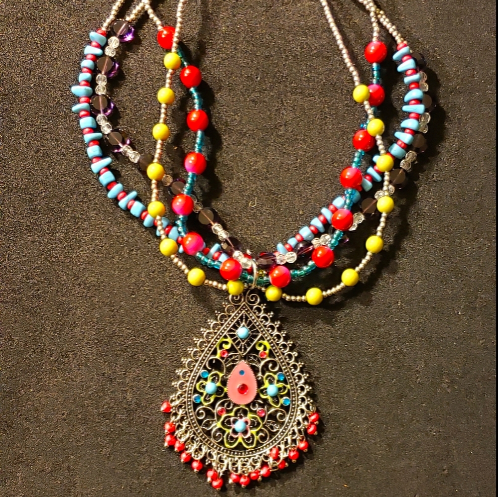 Fun and colorful statement necklace
